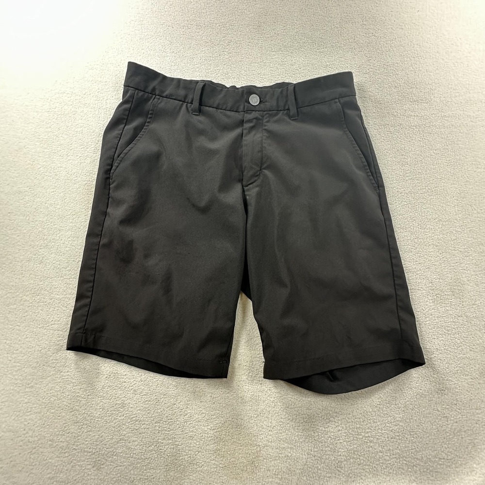 PRIMO Shorts Mens 32 Black 9" Inseam Performance Golf Stretch Chino Pockets